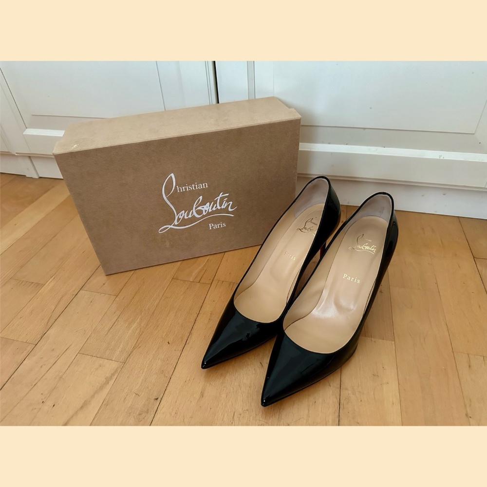 Christian Louboutin Kate 85 Pumps Patent Black EU 41